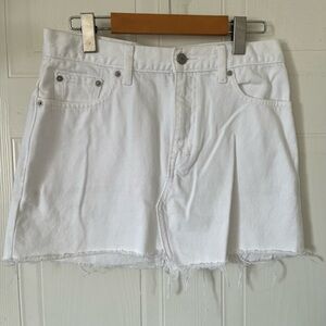TNA White Mini Denim Skirt
